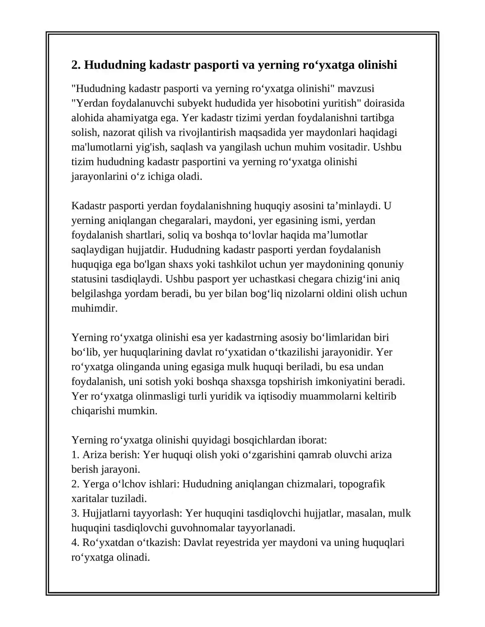 YERDAN FOYDALANUVCHI SUBYEKT HUDUDIDA YER HISOBOTINI YURITISH 4