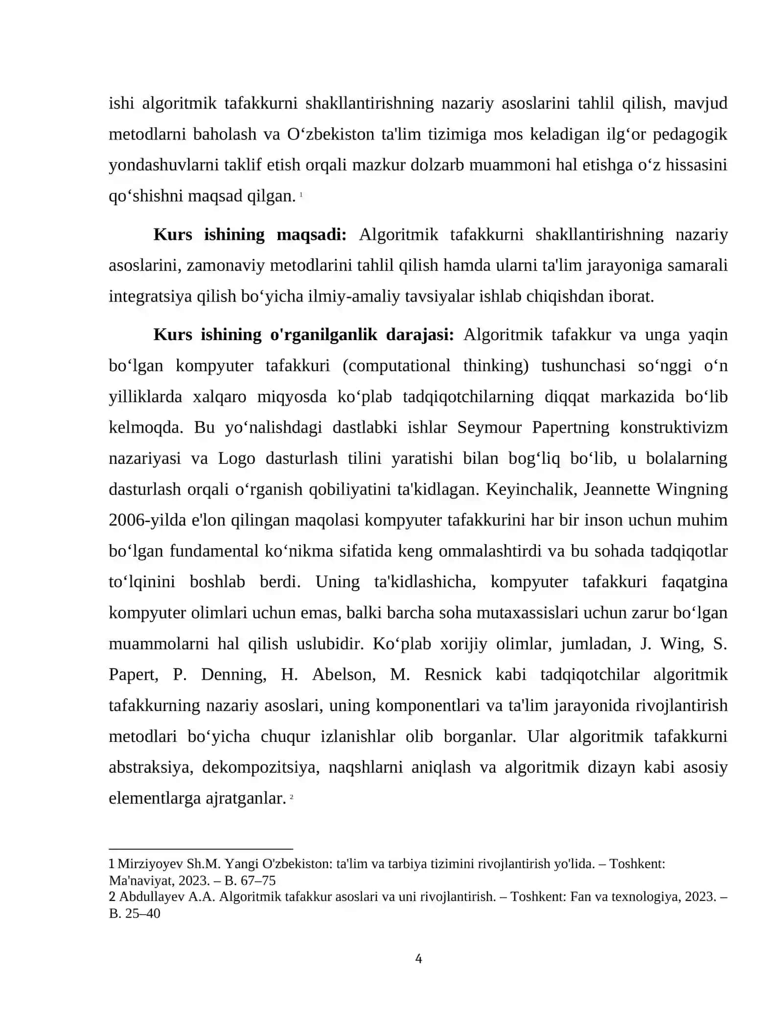 Algoritmik tafakkurni shakllantirish Metodlari 4