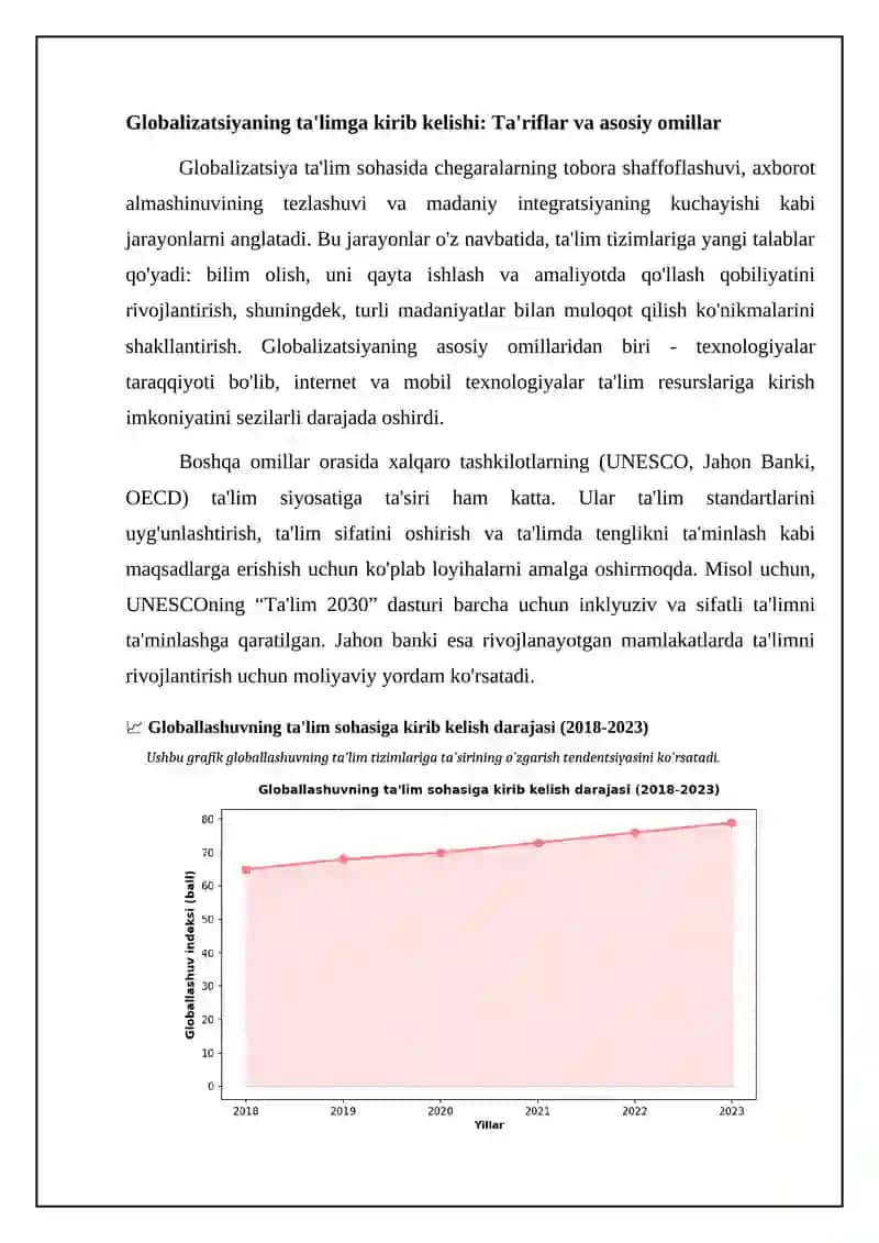 Globalizatsiya va ta'lim: Asosiy tushunchalar va ta'sirlar 4