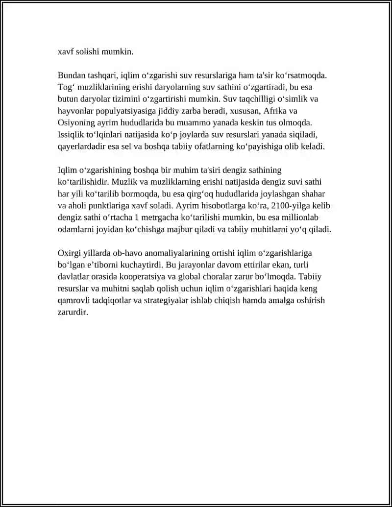 EKOSISTEMALARDAGI GLOBAL OZGARISHLAR 4