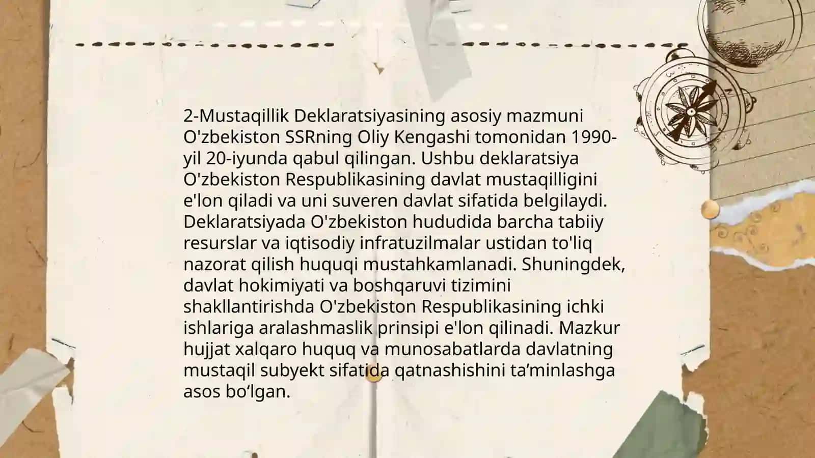 Mustaqillik Deklaratsiyasining qabul qilinishi sabablari 4
