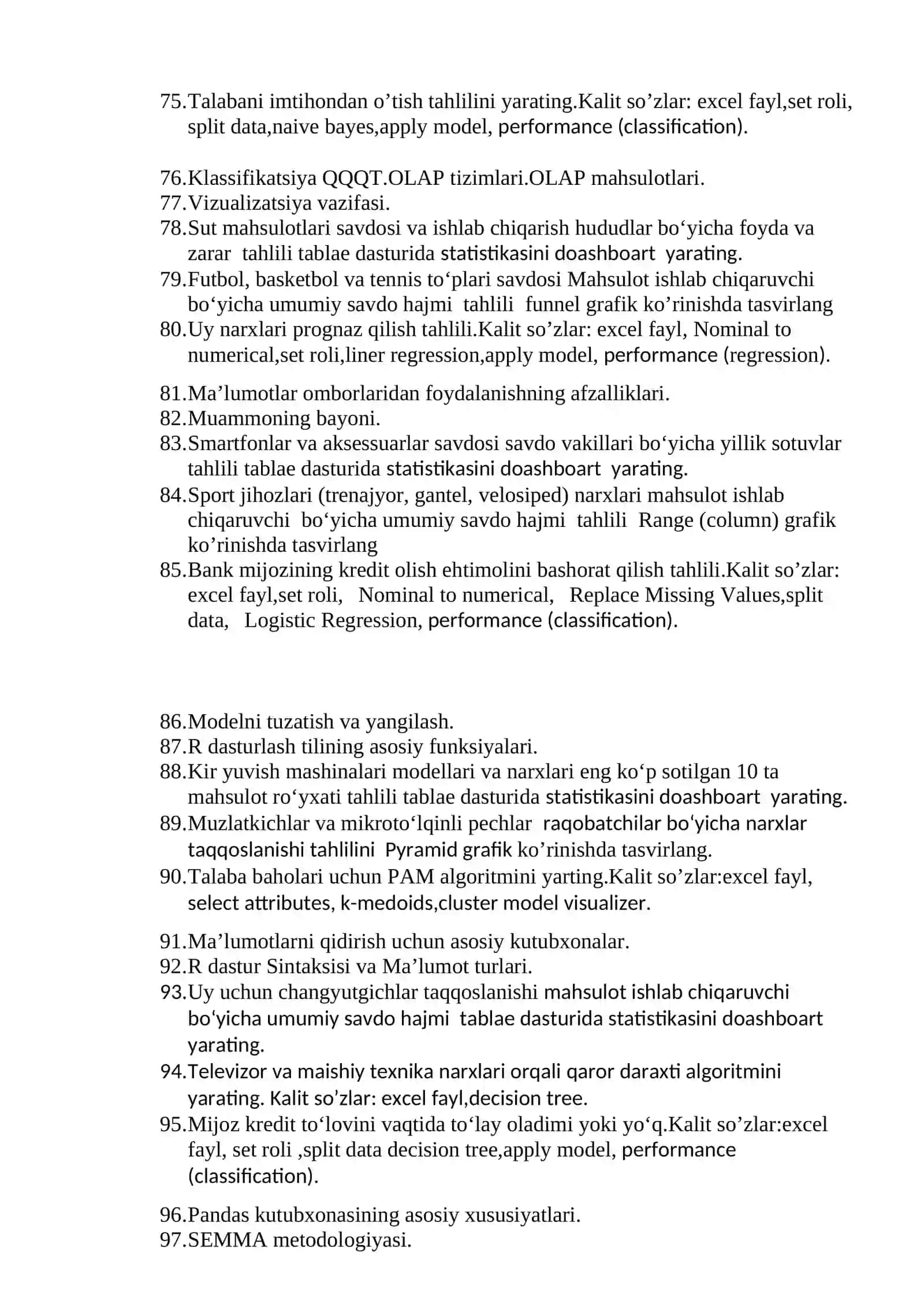 Data Mining vositalarini vizualizatsiya qilish 4