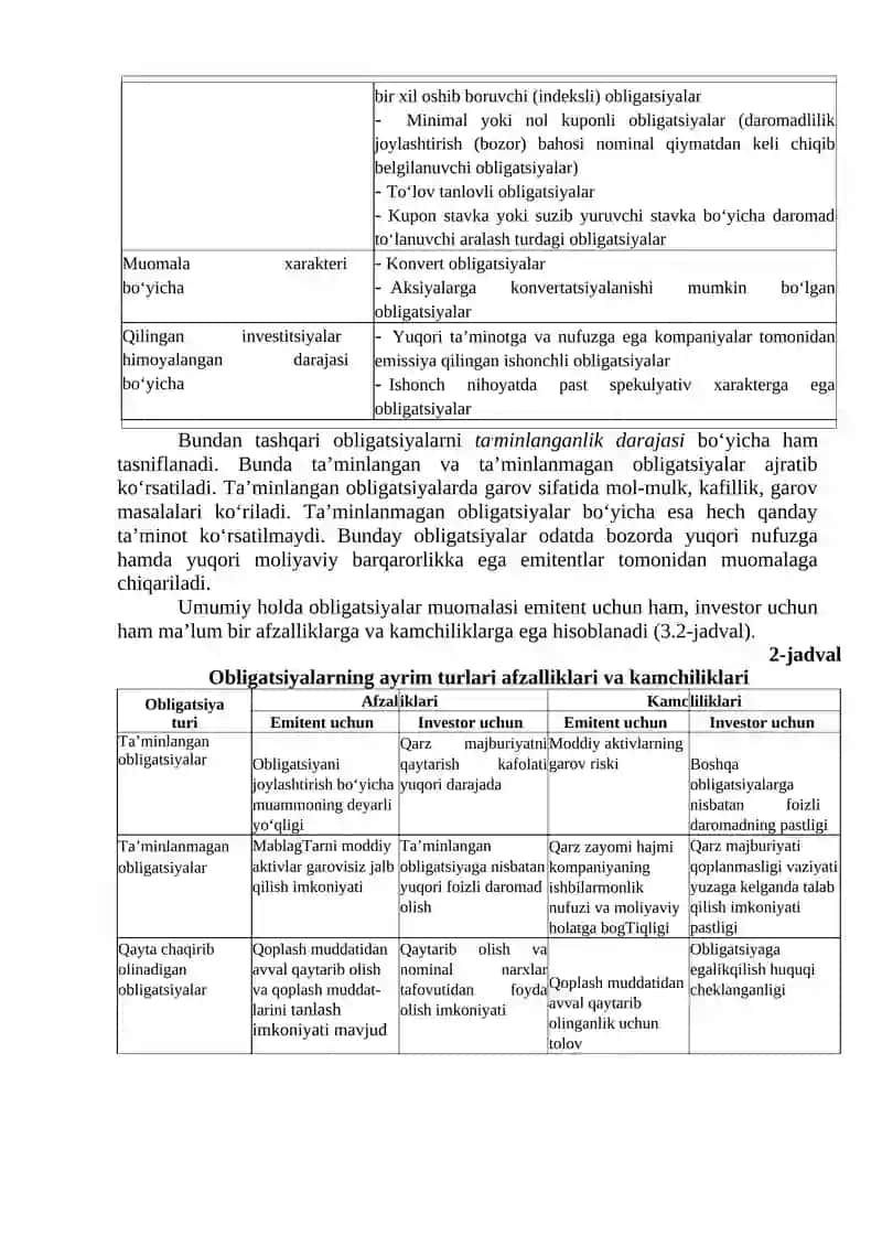 Obligatsiyalar muomalasi nazariy jihatlari 4