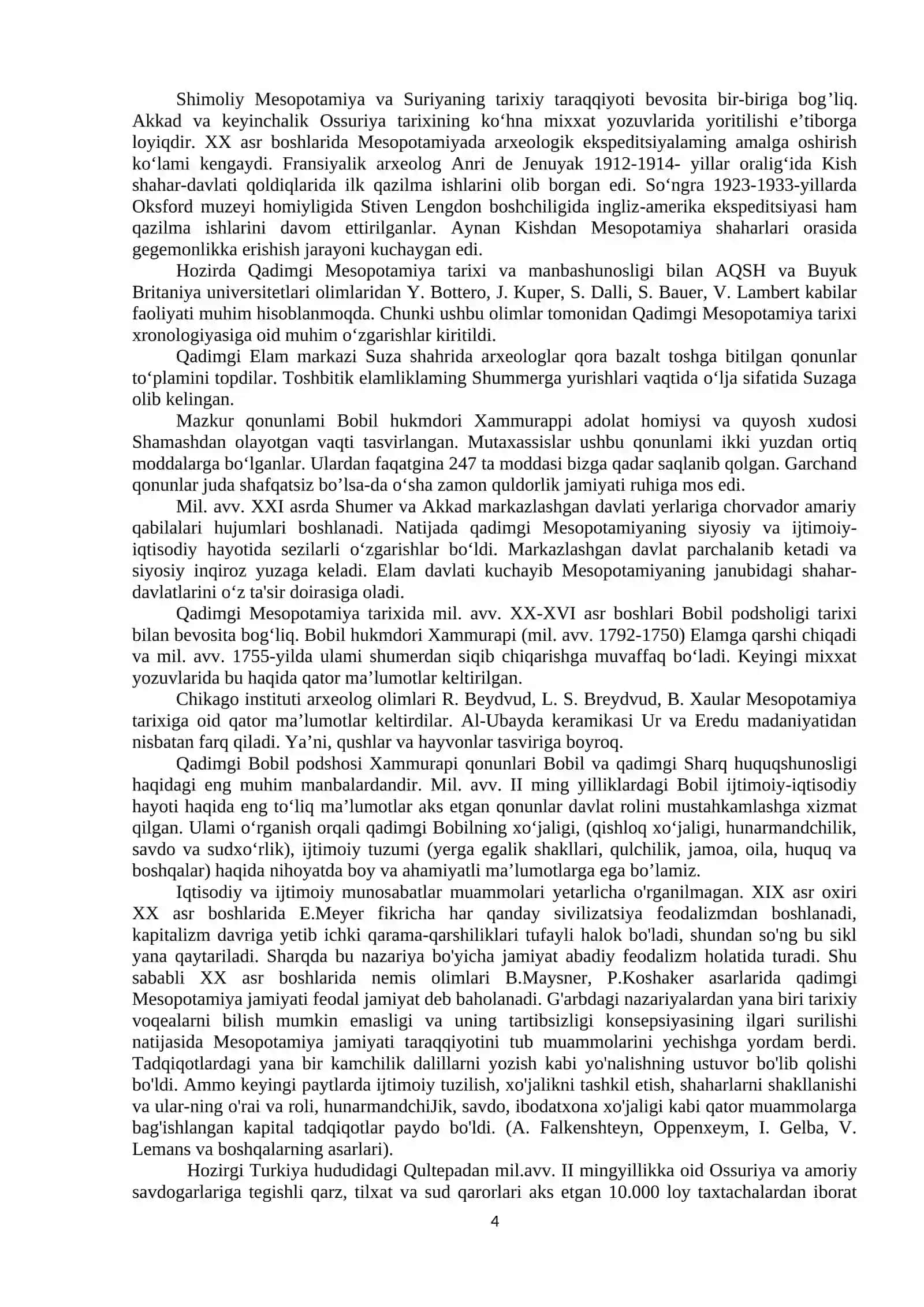 QADIMGI SHARQ TARIXI MANBASHUNOSLIGI 4