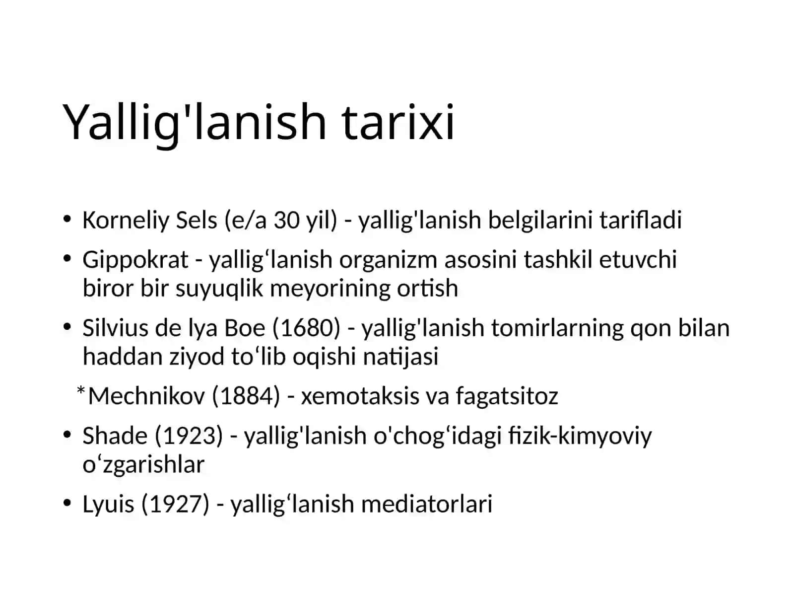 Yallig'lanishpatofiziologiyasi va bolalarga xos xususiyatlari 4