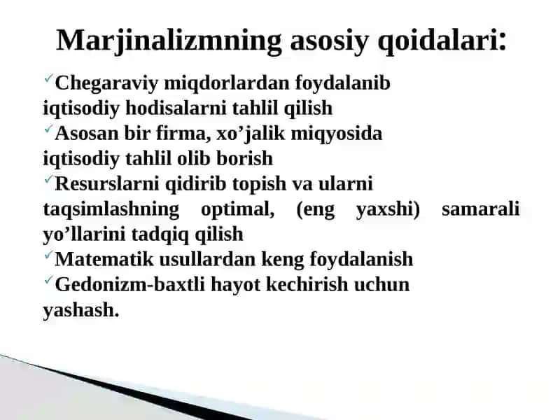 MARJINALIZM TA’LIMOTIVA NEOKLASSIK MAKTABLAR 4