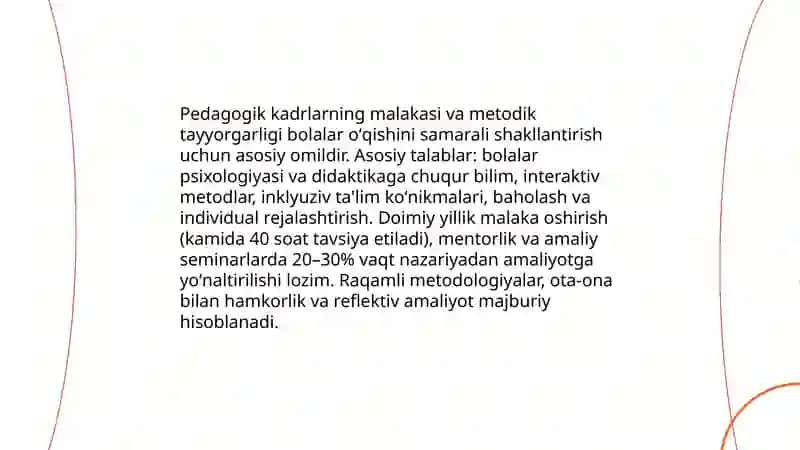 Bolalar oʻqishi pedagogikasini shakllantirishning shart sharoitlari 4