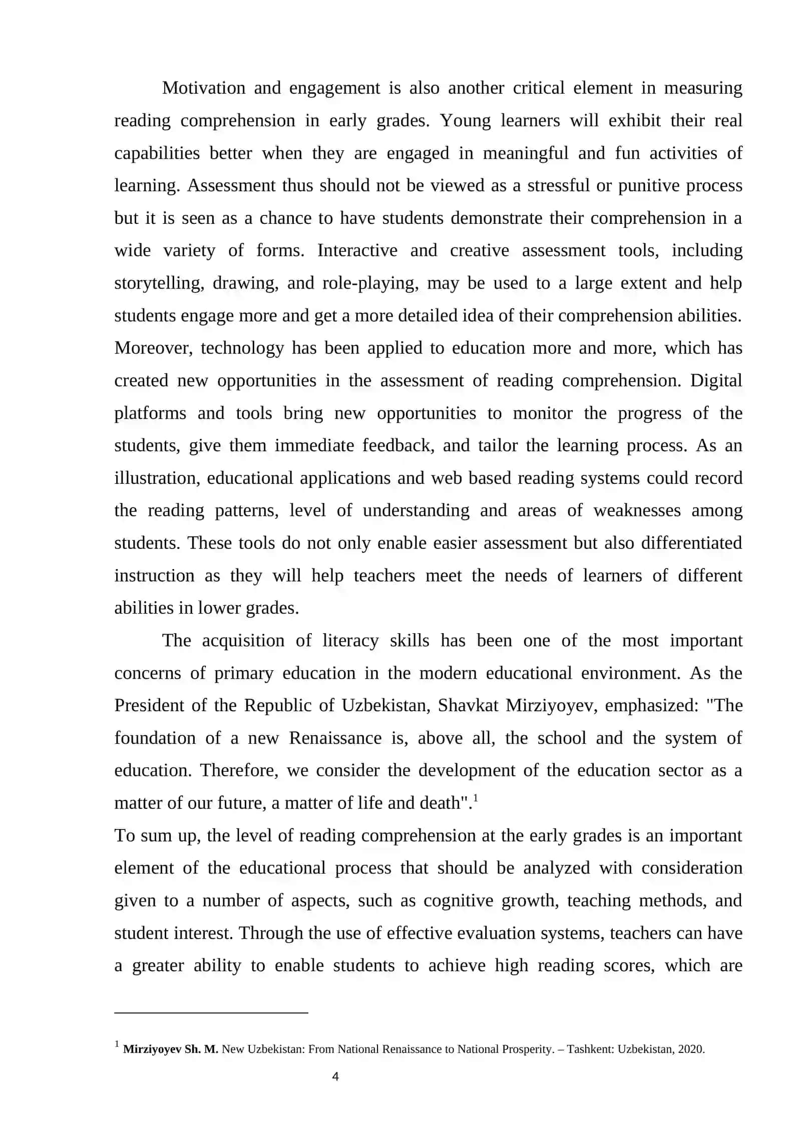 Assessing Reading Comprehension in Early Grades: Strategies and Tools 4