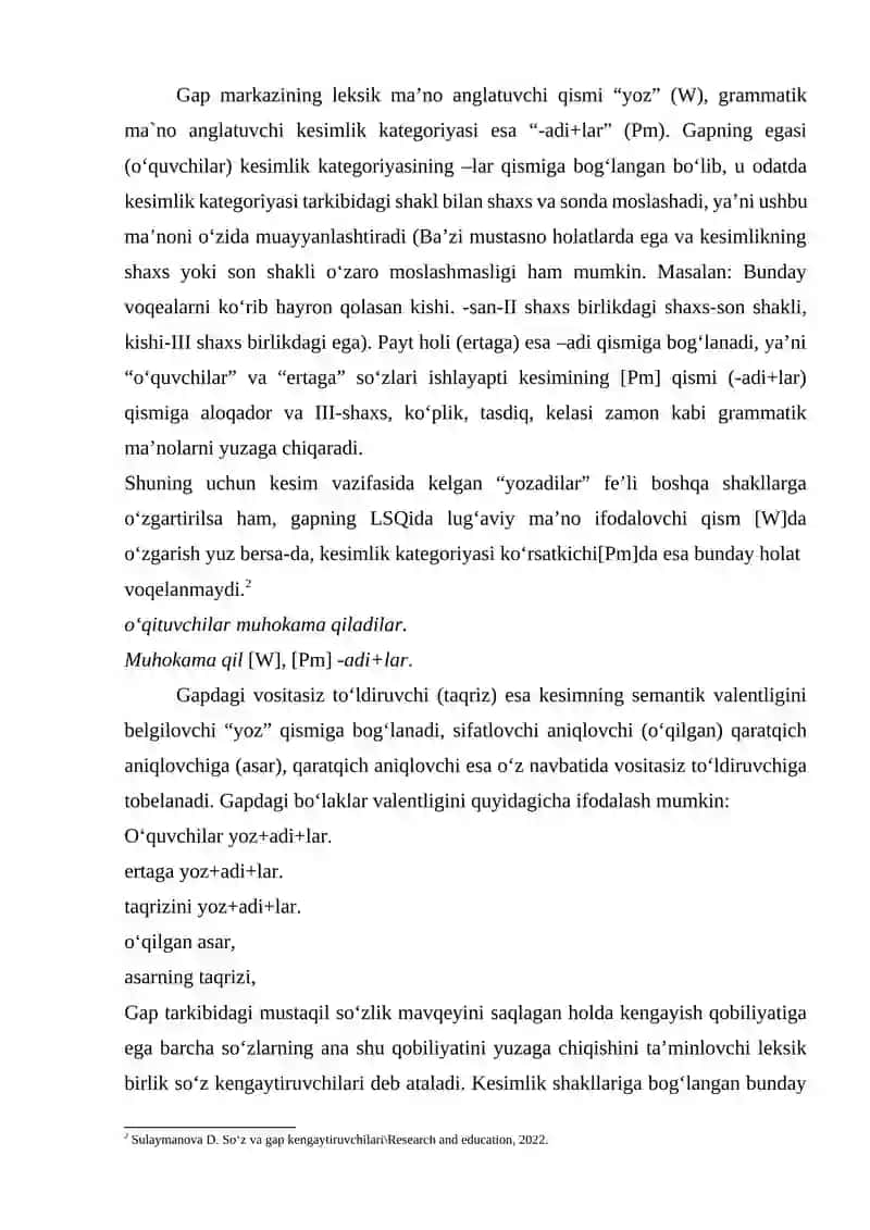 Badiiy Nutqda Gap Kengaytiruvchilari 4