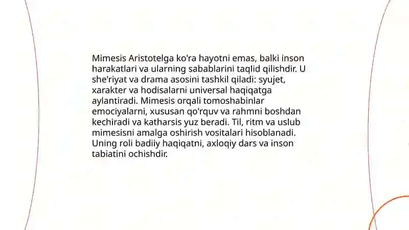 Aristotelning "Poetika" asari va soz san'ati 4