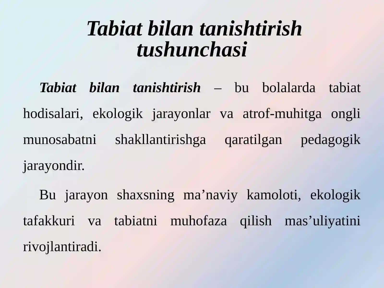 Tabiat bilan tanishtirish tamoyillari 4