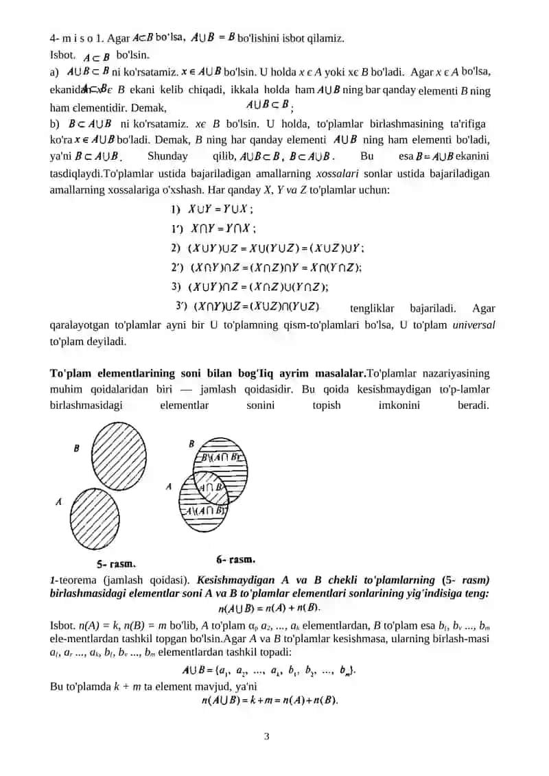 To’plam va uning elementi 4