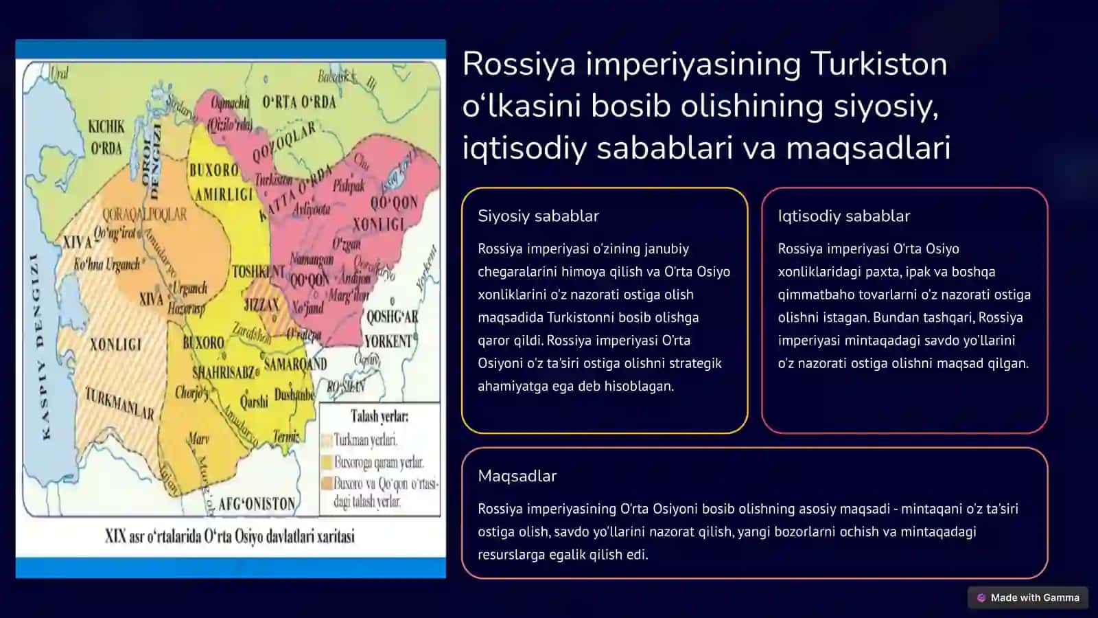 XIX asr o'rtalarida O'zbek xonliklari siyosiy va ijtimoiy-iqtisodiy hayot 4