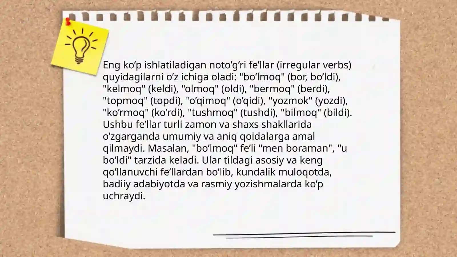 Italyan tilidagi noto’g’ri fe’llar 4