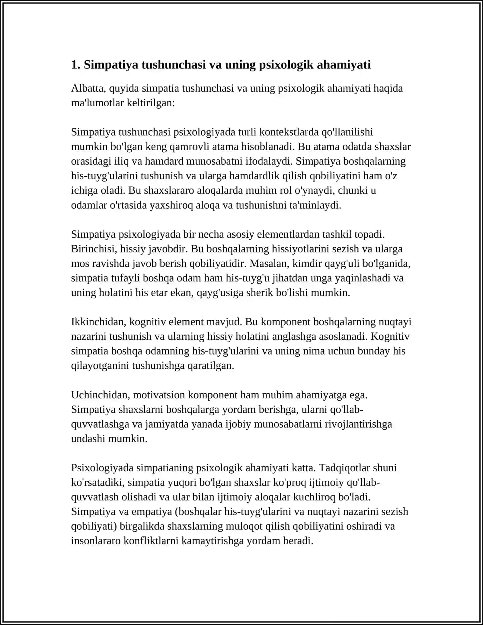 SIMPATIYA ANTIPATIYA EMPATIYA TUSHUNCHALARI VA TAVSUROTDAGI RO‘LI 4
