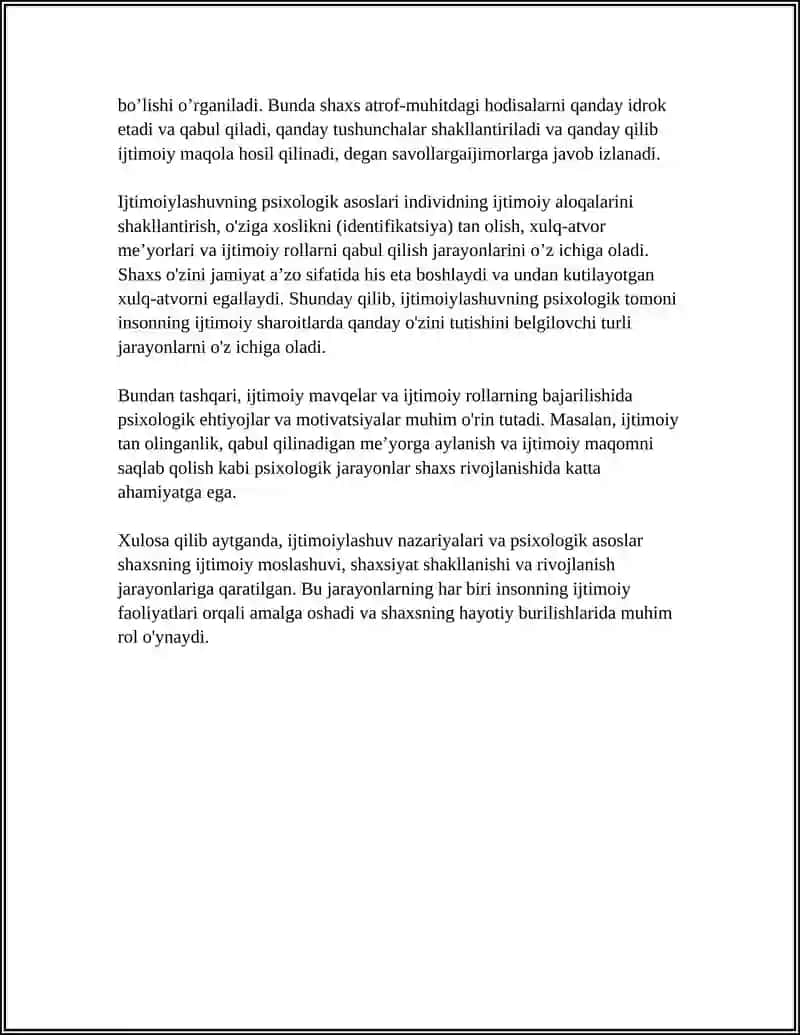 ISHTIMOIYLASHUVNING IJTIMOIY PSIXALOGIK TOMONI VA SHAXS RIVOJLANISHI 4