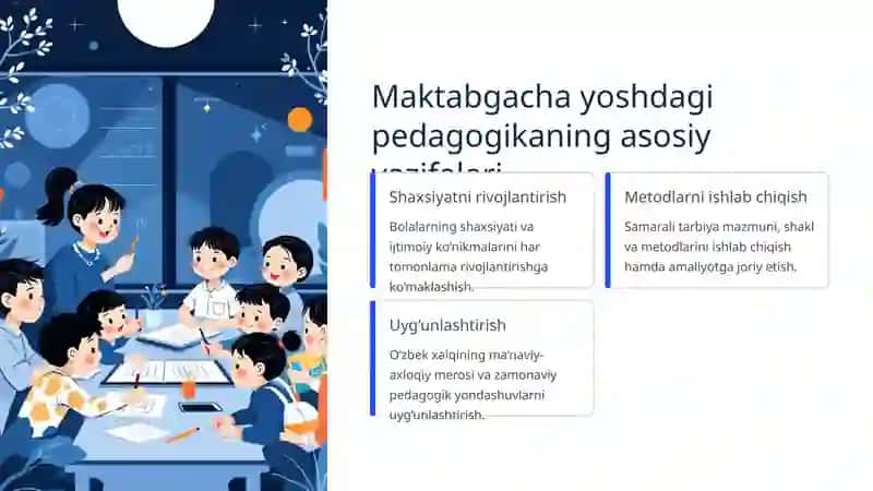 Ilk va maktabgacha yoshdagi bolalar pedagogikasi 4