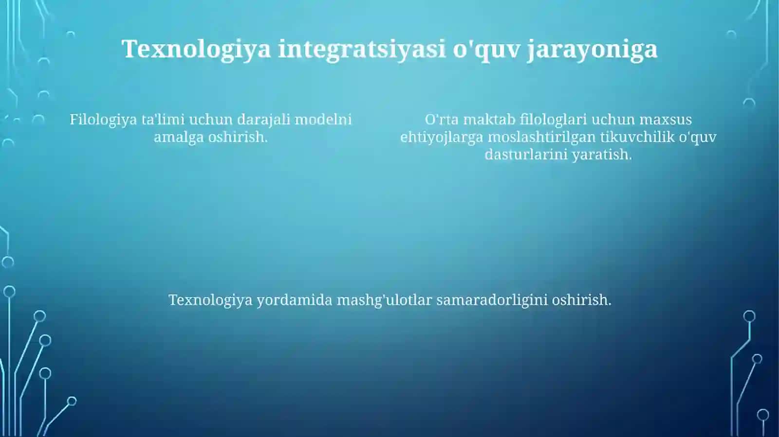 Daraja-asosli modelning tarkibiy qismlari 4