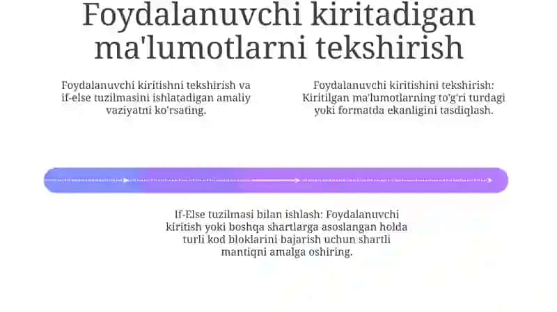 If va else strukturasi bilan ishlash 4
