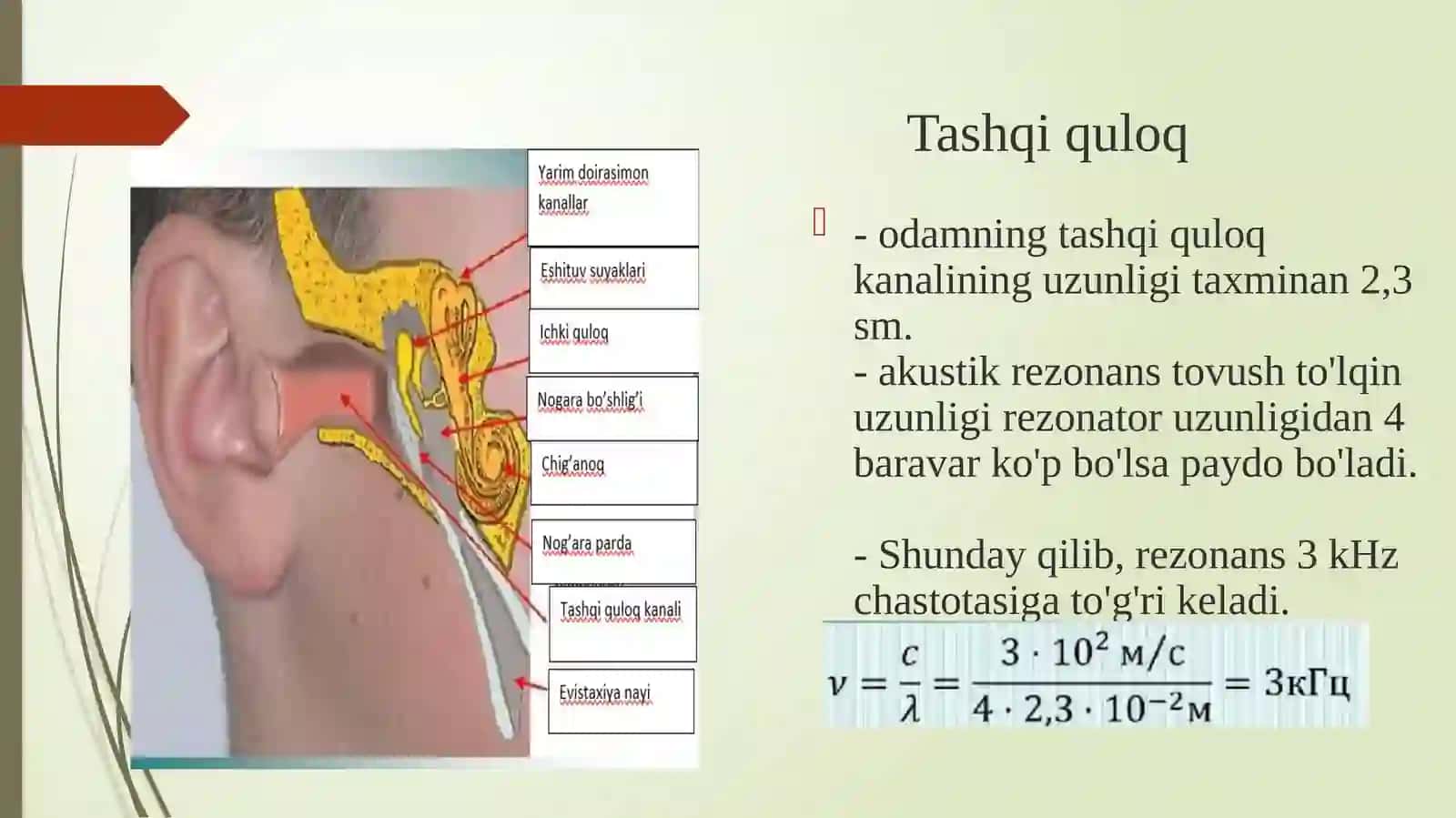Eshitish sistemasining fizik xususiyatlari 4