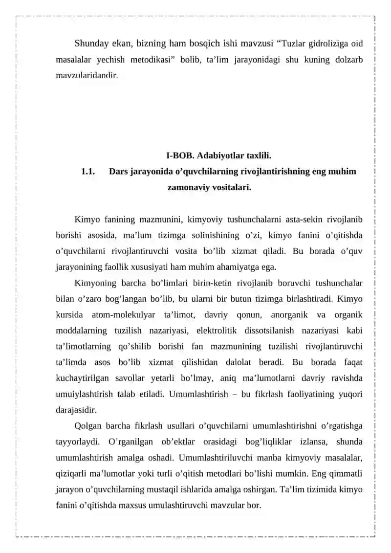 Tuzlar gidroliziga oid masalalar yechish metodikasi 4