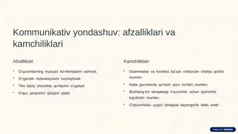 Til ta’limiga zamonaviy yondashuvlar: Kommunikativ, integrativ va kompetensiyaviy yondashuvlar 4