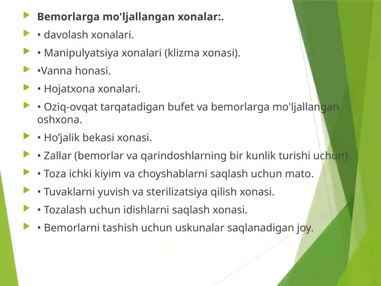 Kasalxonaning terapevtik bo'limi faoliyati 4