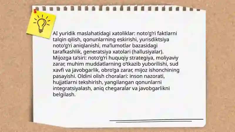 Sun'iy intellekt yordamidagi yuridik maslahat: qay darajada ishonch bildirish mumkin 4
