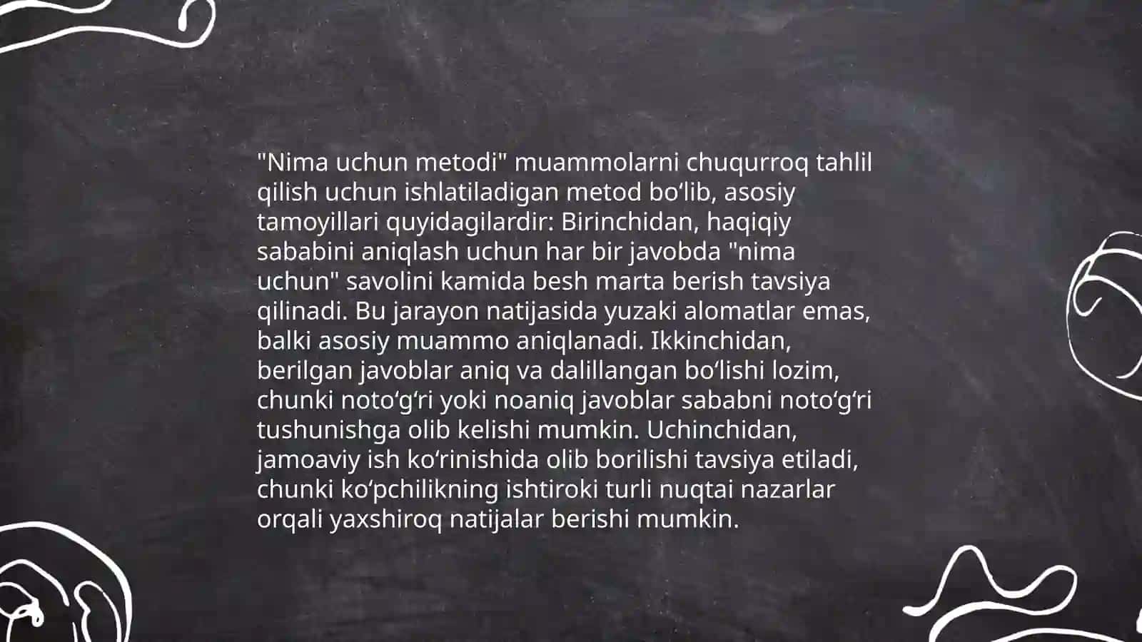 Nima uchun metodi 4