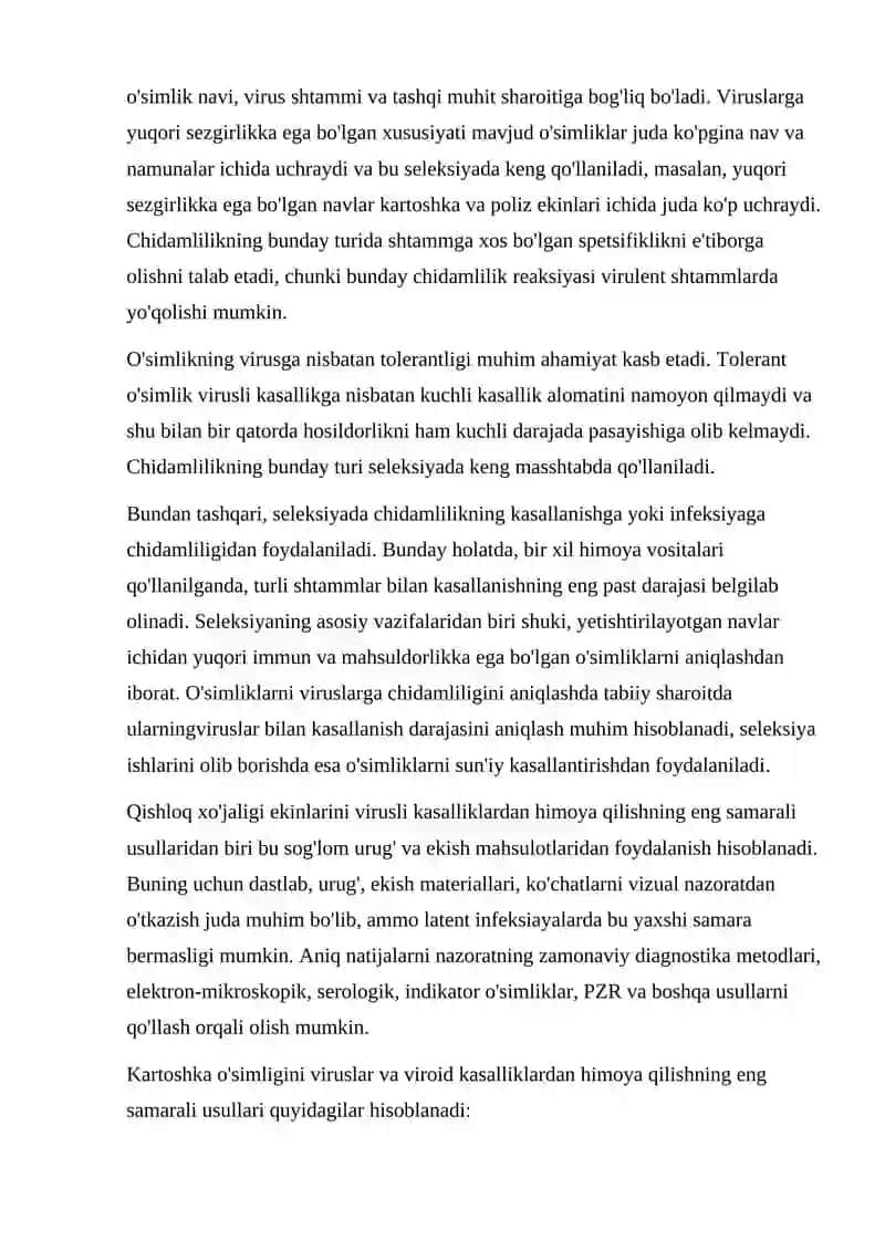 FITOPATOGEN VIRUSLAR VA ULARNING XALQ XO’JALIGIDAGI AHAMIYATI 4