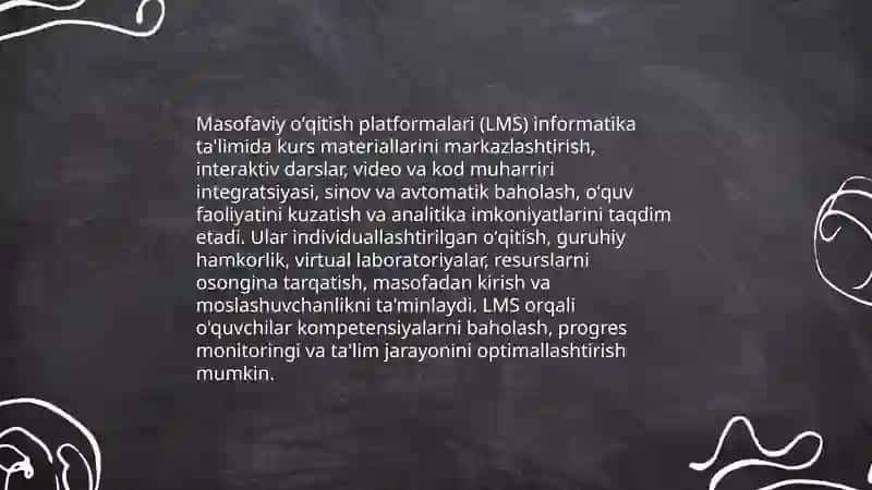 Informatika fanini oʻqitishda rivojlan turuvchi texnalogiyalar 4