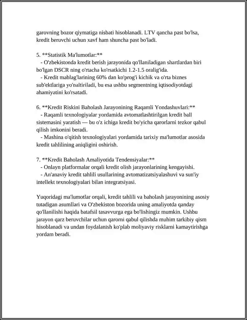 BANKLARNING KRIDET APERATSIYALARI 4
