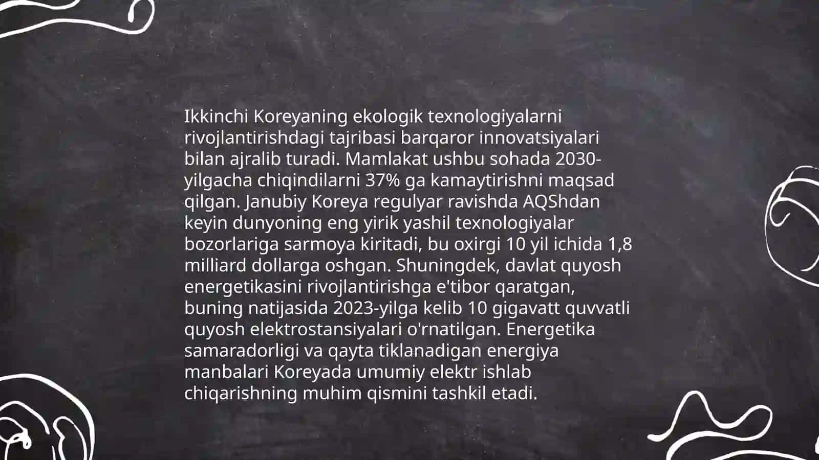 Janubiy Koreyaning yashil iqtisodiyotga o'tish strategiyasi 4