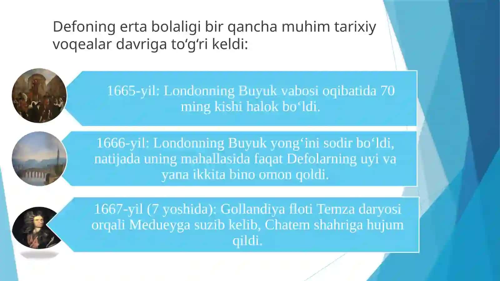 Deni Didro va Daniel Defo merosining jahon madaniyati rivojidagi o‘rni 4