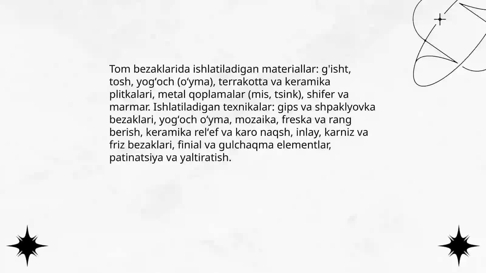 Xalk turar joylarining bezaklari va funksional elementlari 4
