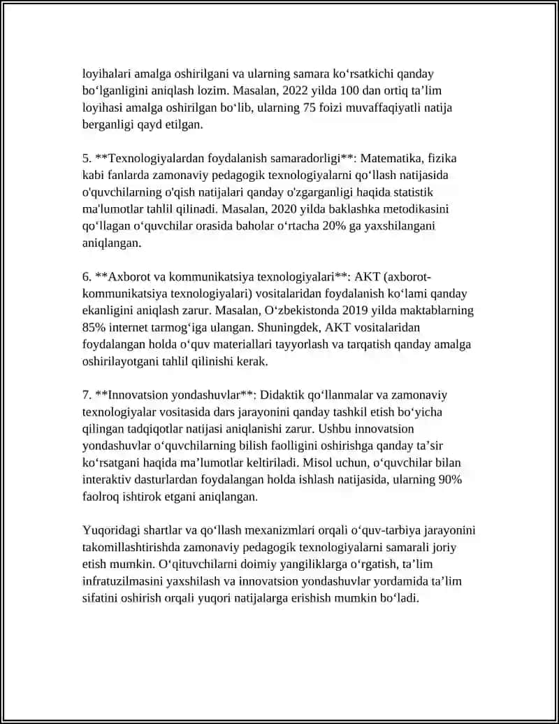 O‘QUV-TARBIYA JARAYONINI TAKOMILLASHTIRISHNING PEDAGOGIK SHARTLARI 4