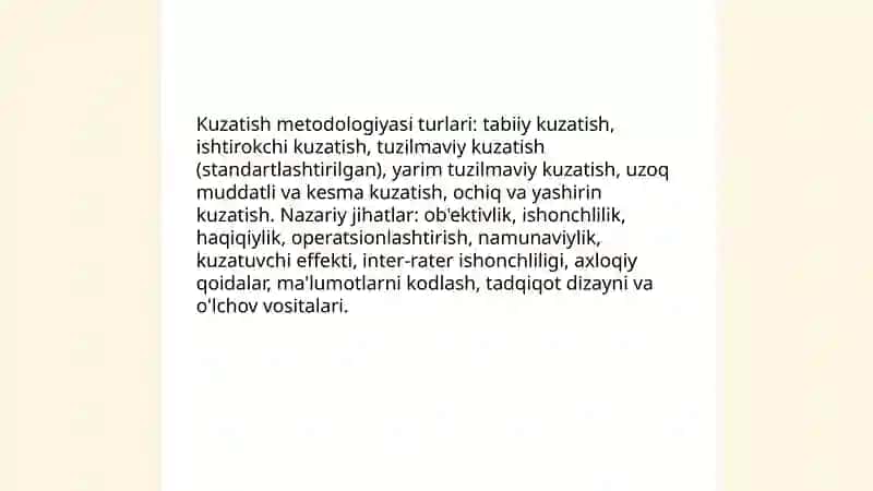 Ilmiy metodlar va tadqiqot yondashuvlari 4