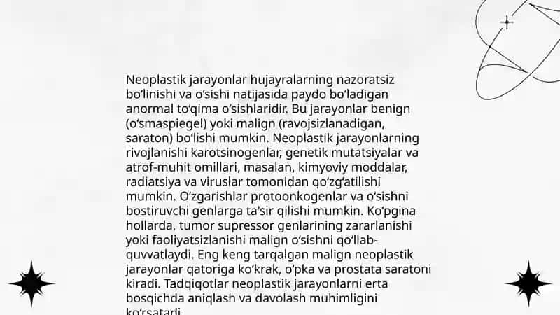 Tamakidagi benz(a)pirenni o'pkada neoplastik jarayonlar rivojlanishidagi ahamiyati 4