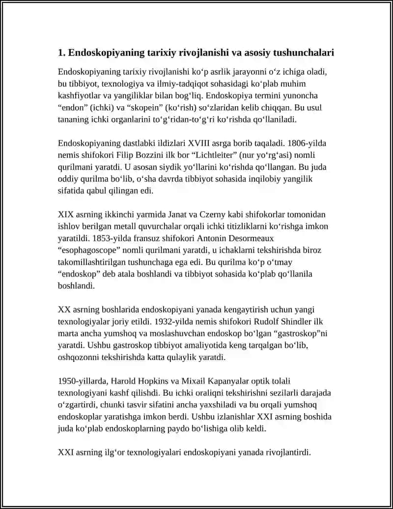 TIBBIYOTDA ENDOSKOPIK USULLARNING QOʻLLANILISHI 4