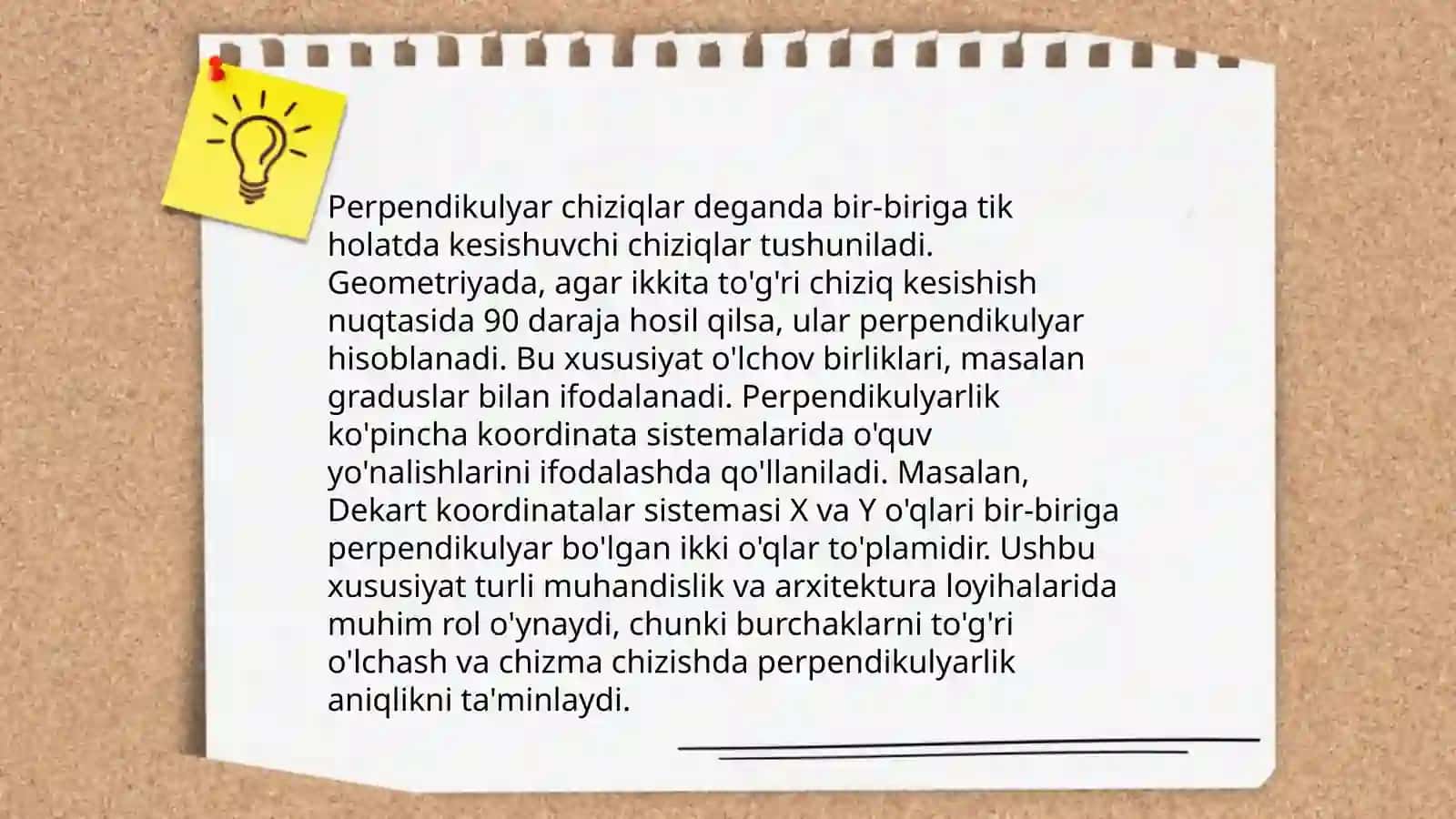 Parallel va perpendikulyar toʻgʻri chiziqlar 4