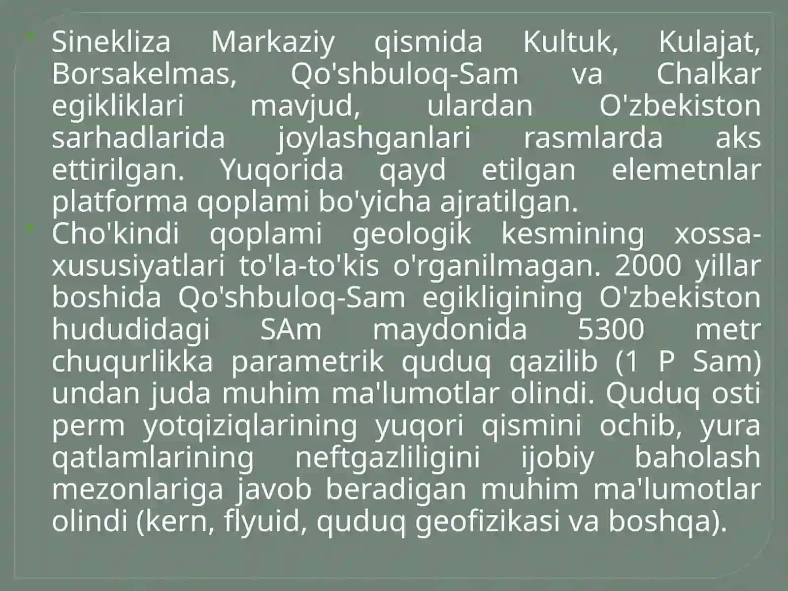 Qurama poydevorli Shimoliy Ustyurt sineklizasining geologik tuzilishi va rivojlanish tarixi 4