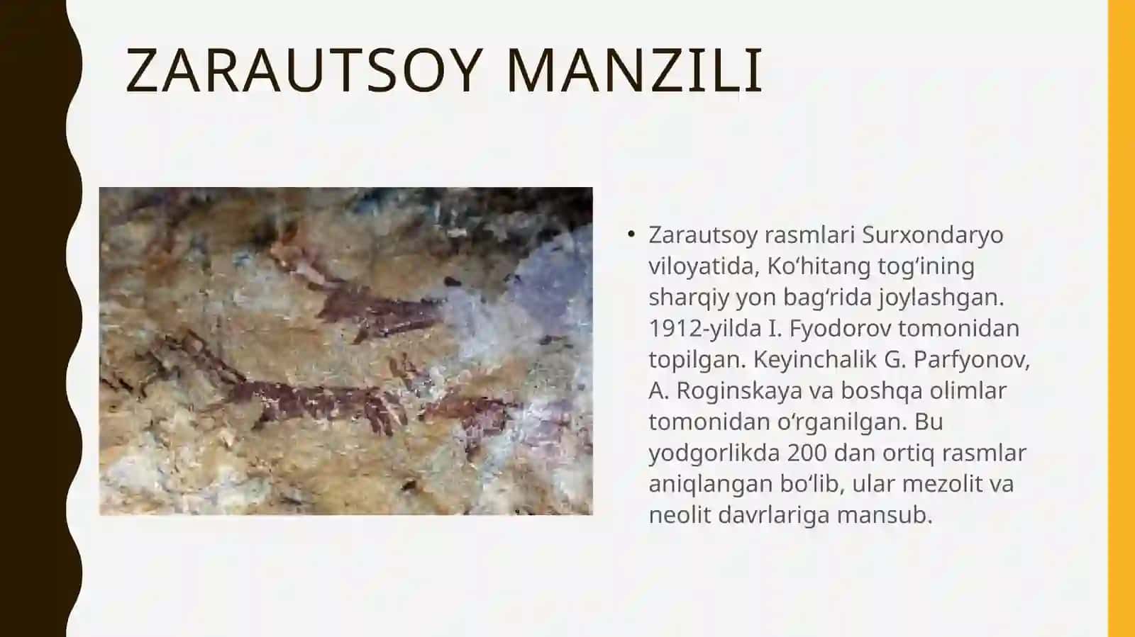 Qoyatoshsuratlari uslublari, Zarautsoy va siypantosh manzillari haqida 4