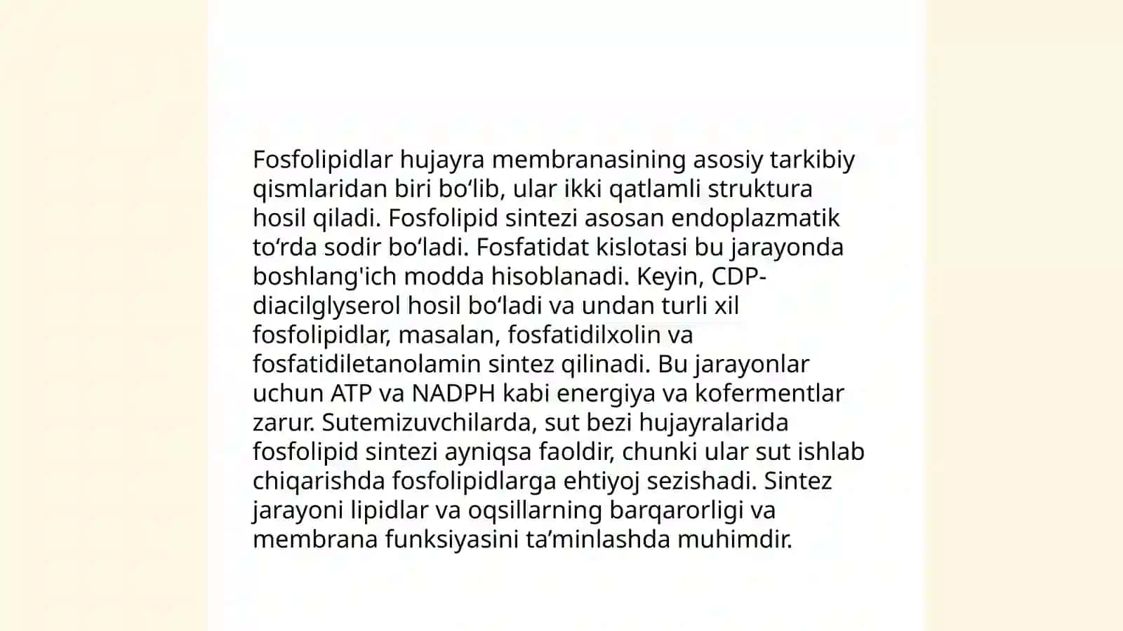 Fosfolipidlar almashinuvining buzilishi 4