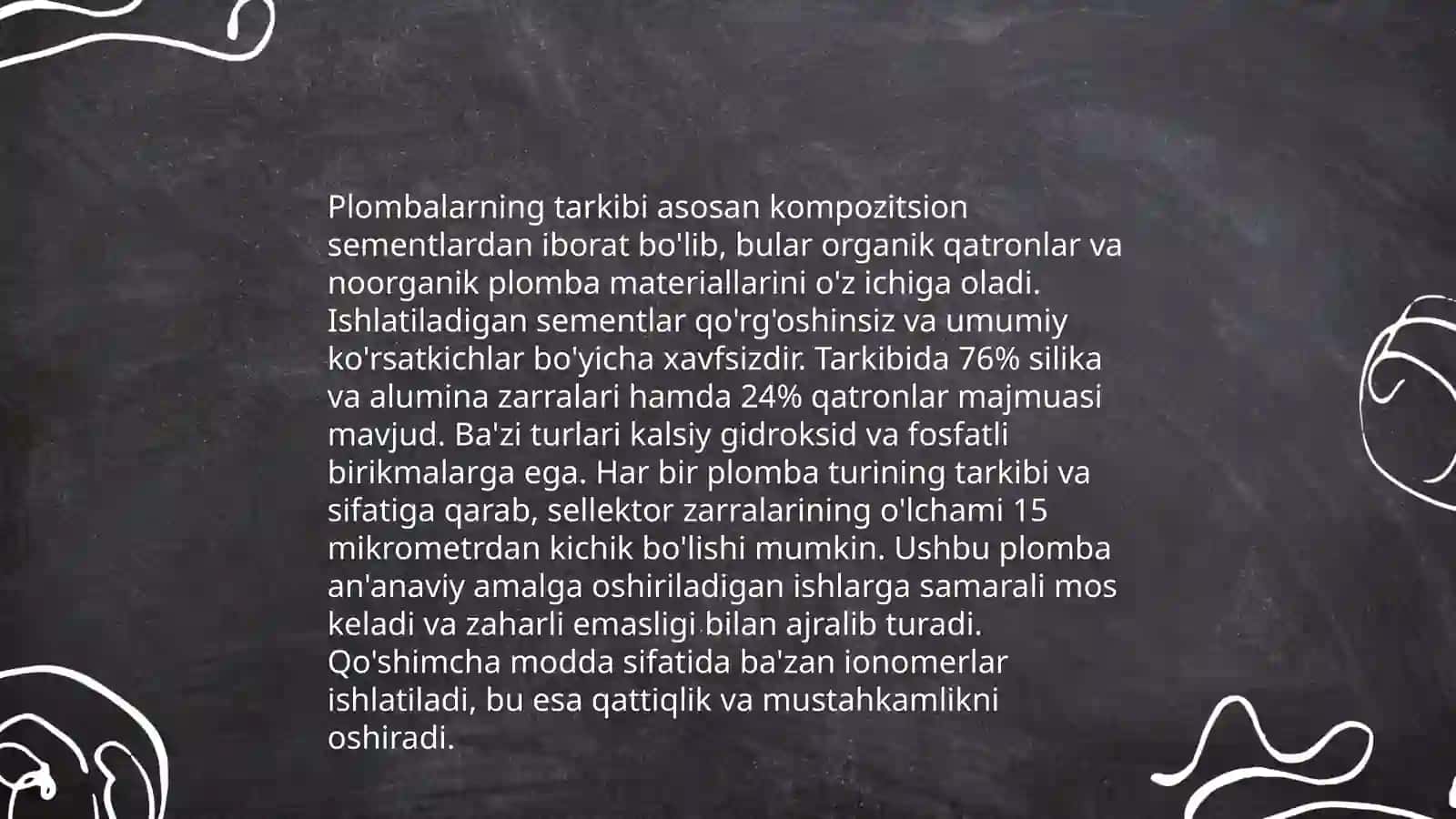 Sement asosli plombalar 4