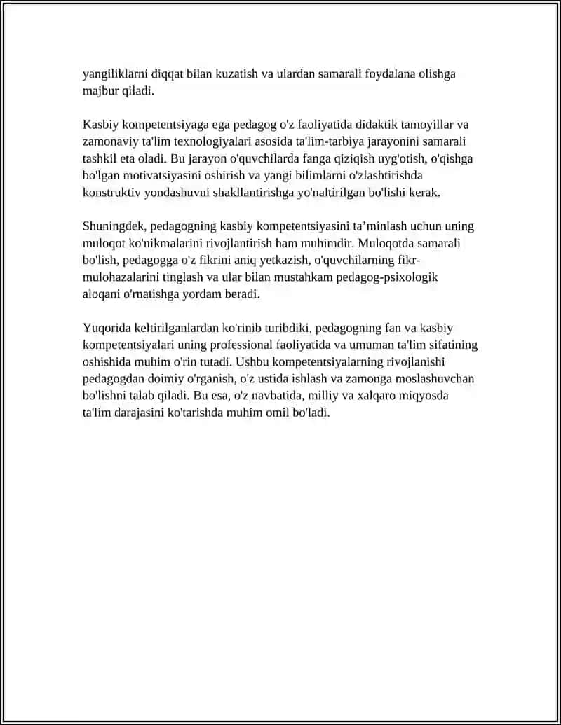 PEDAGOGNING KOMPETENSIYA TARKIBIGA KIRUVCHI TURLARI 4