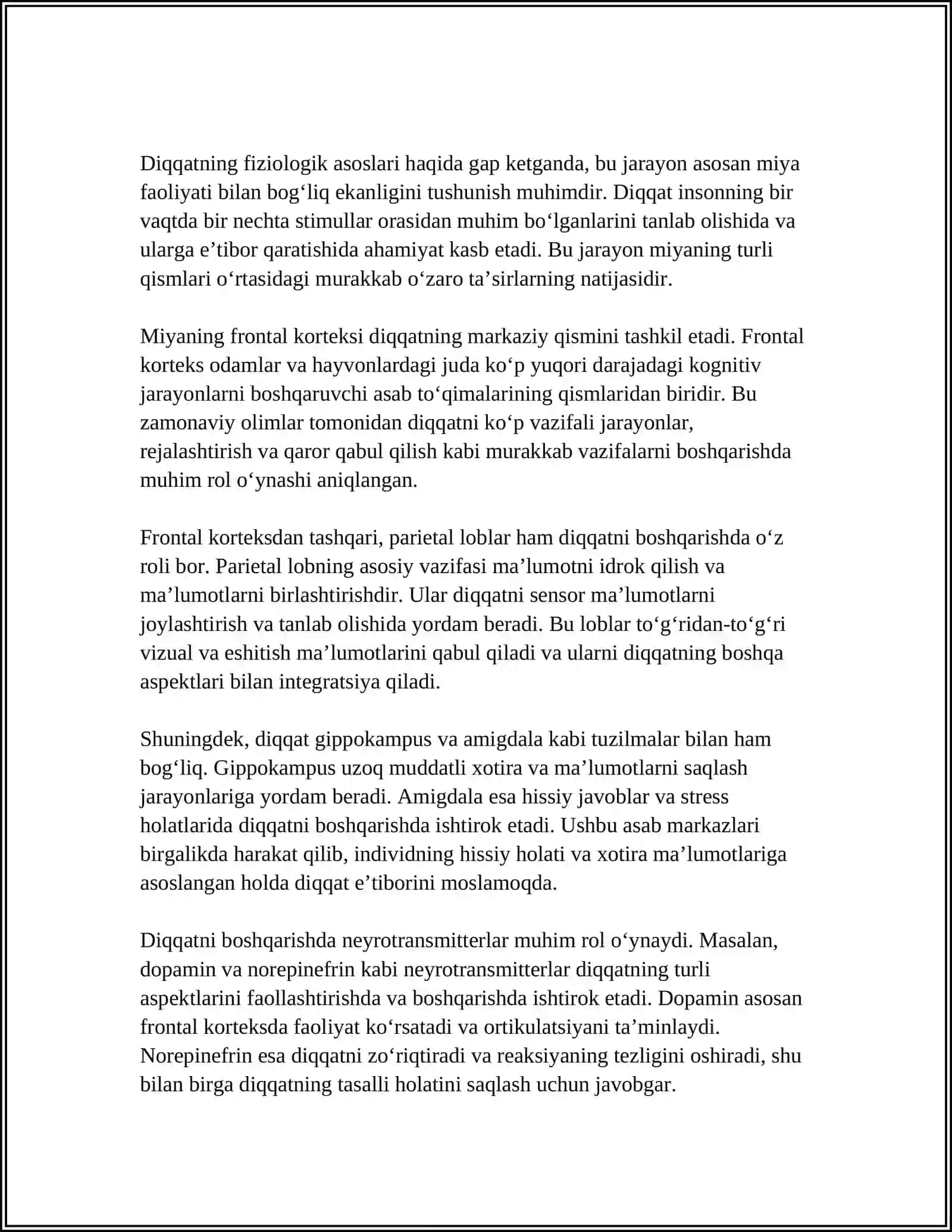 DIQQAT HAQIDA TUSHUNCHA VA UNING NERV-FIZIOLOGIK ASOSLARI 4