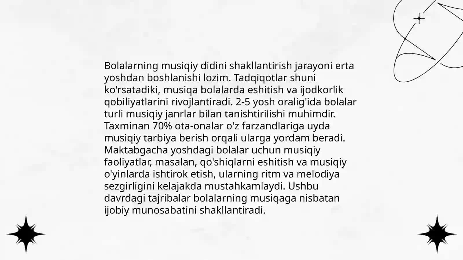 Bolalarni ashula aytish, musiqa tinglash va musiqaviy-ritmik harakatlarni o‘rgatish 4