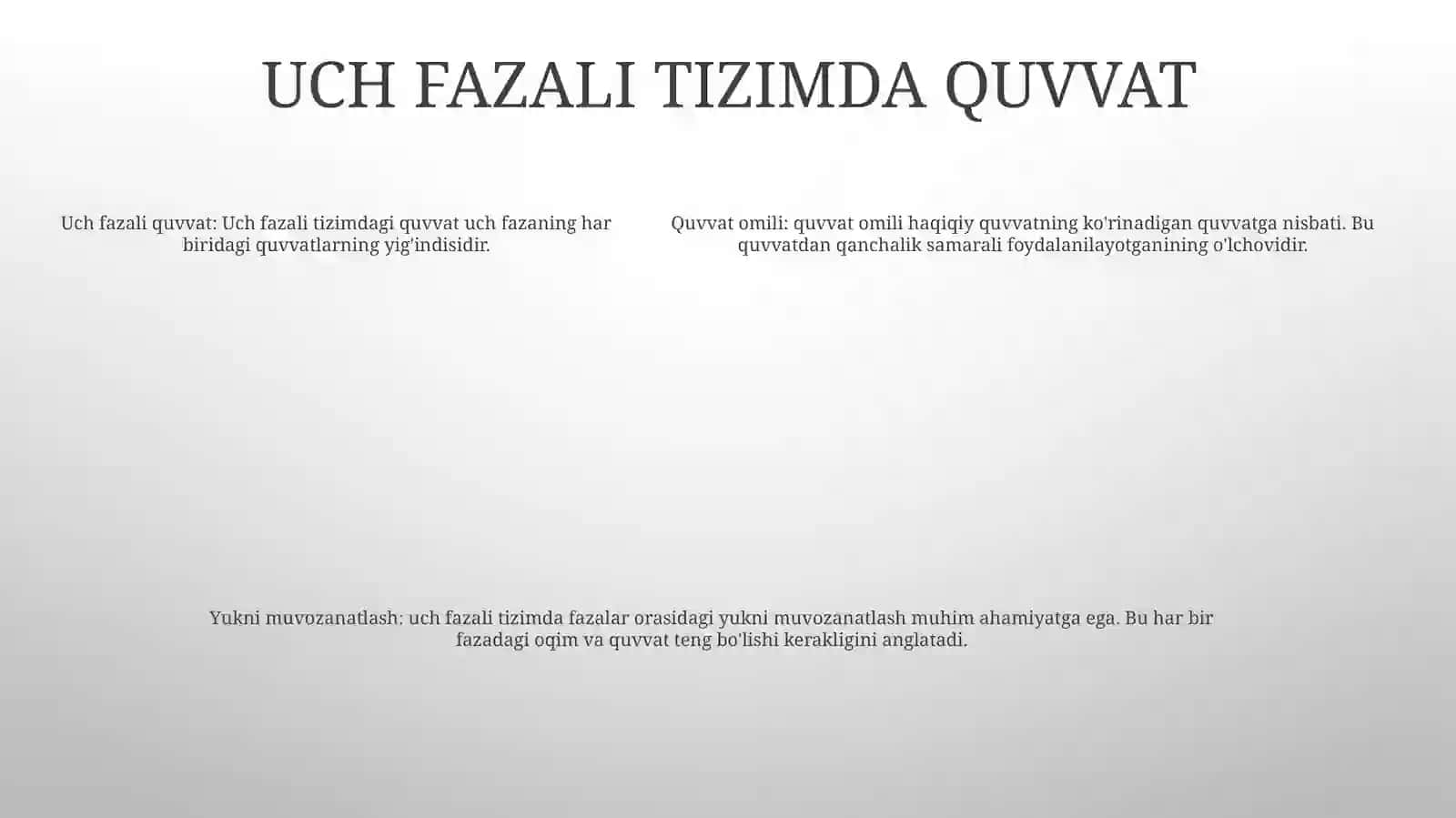 Uch Fazalik ToʻK Manbayidagi Quvat 4