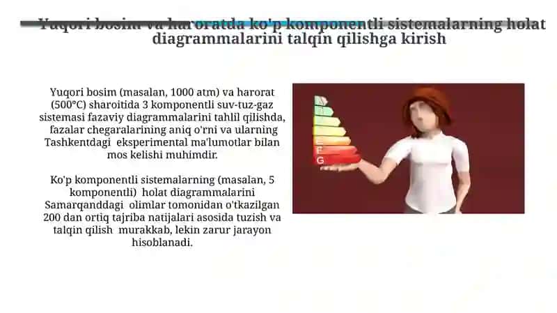 Yuqori bosim va haroratdagi ko'p komponentli tizimlarning holat diagrammalarini talqin qilish usullari 4