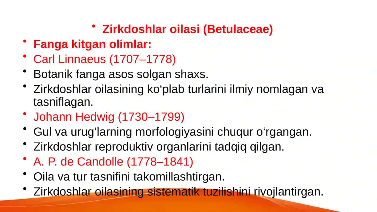 Zirkdoshlar va Ayqtavondoshlarning taqqoslanishi 4